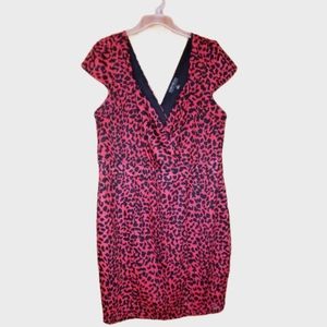 Forever 21 red and black short sleeve bodycon